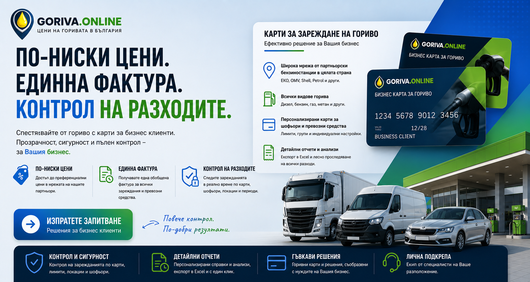 Анализ на разходите за гориво за бизнес клиенти